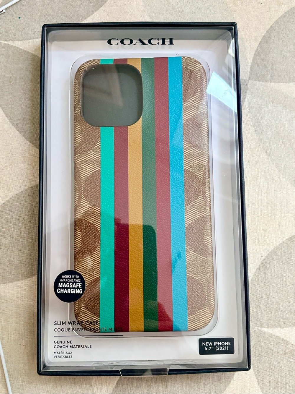 Coach Brown Signature Slim Case for iPhone 13 Pro Max  (NWT)